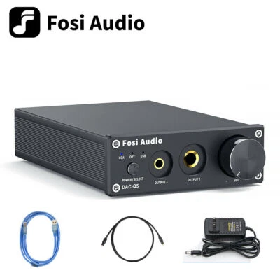 Fosi Audio Q5 Headphone Amplifier DAC with Bass Treble Control Digital to Analog - Image 1 of 4
