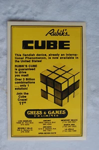 Rubik's Cube toy advertisement and tournament promotional poster 1982 - Picture 1 of 1
