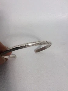 Vintage Indianer Navajo Sterlingsilber Stempel Manschette Armband - Bild 1 von 5