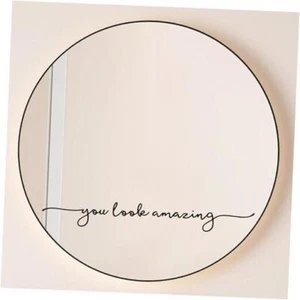 You Look Amazing Mirror Decal - 18 x 2.5 Inch Mirror Vinyl,Bathroom Black - Picture 1 of 8