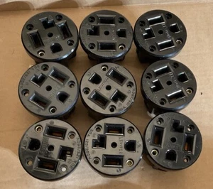 NEW (Lot of 9) LEVITON 3 Pole 4-Wire Dryer Flush Mount Power Outlet 30A/125/250V - Picture 1 of 6