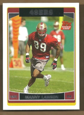 Manny Lawson 2006 Topps #314 RC Rookie San Francisco 49ers Wolfpack - Image 1 of 2