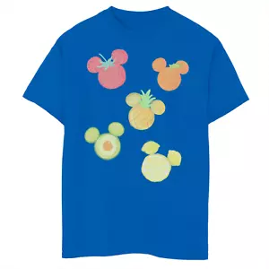 Disney Boys Mickey Mouse Fruit Head Collage Graphic Tee - Picture 1 of 1