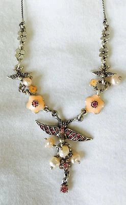 Collar Perla y Cristal Swarovski Genuino Peregrino. Nuevo con etiquetas Precio $15 Foto 1 de 4