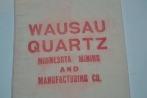 Antique NOS WAUSAU QUARTZ Cotton Bag Minnesota Mining & Manufacturing Co 3M  - Picture 1 of 7