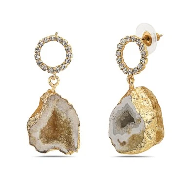 Jewelry Fiesta Women Designer Fashion Druzy Dangle Earring for Wedding Party - Image 1 of 4
