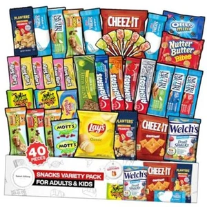 Snack Box Variety Pack 40 Count | Assorted Snacks Variety Pack for Adults - Picture 1 of 7