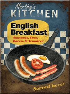 English Breakfast (Marthy's Kitchen) metal fridge magnet (na) - Picture 1 of 1