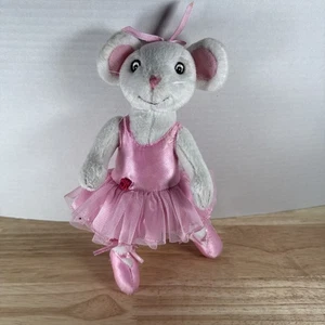 Angelina Ballerina Mouse Plush Sababa Toys White W/Pink Outfit 2006 9” Poseable - Picture 1 of 9