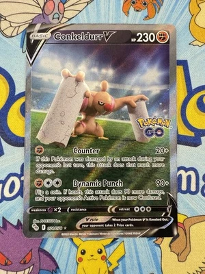 Pokémon TCG Conkeldurr v Alt Art Holo Ultra Rare Card Pokemon Go 074/078 - Image 1 of 4
