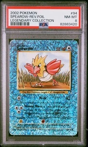 PSA 8 NM-MT Pokemon Spearow 94/110 Reverse Rev Holo Foil Legendary Collection - Picture 1 of 2
