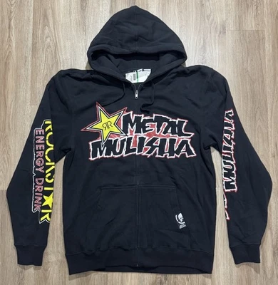 Y2K Metal Mulisha Rockstar Energy Drink Black Hoodie Size L - Image 1 of 4