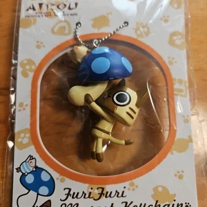 Monster Hunter Furi Gato y Cerdo PVC Mascota Llavero Marrón Azul - Imagen 1 de 4