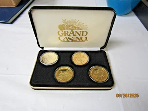 1997 GRAND CASINO MINNESOTA COLLECTOR COIN SET OF 4 IN DISPLAY BOX MINNESOTA - Bild 1 von 5