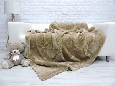 Echte Schaffell-Decke: Perlmuttbeige Pelzdecke (80" x 67") Teppich, 611 - Bild 1 von 4