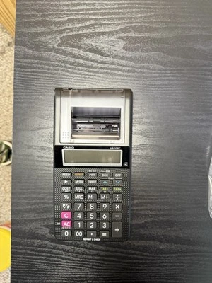 Casio HR-10RC 12-Digit Printing Calculator Black with Power Cord TESTED! - Image 1 of 2