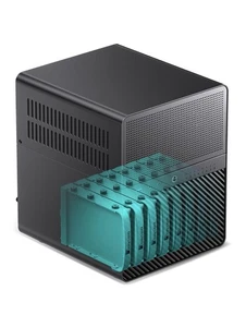 JONSBO N3 NAS Mini Case All-In-One Aluminium ITX Obudowa 8 Dysk twardy Czarny - Zdjęcie 1 z 6