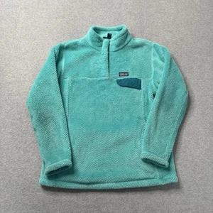 Patagonia Snap T Jacket Girls XL 14 Green Outdoors Mountains Fleece Kids - Picture 1 of 9