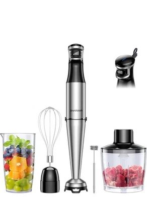 Stabmixer, 5 in 1 Stabmixer für Küche, Leistung 1200 W, 20 Geschwindigkeiten & Turbo Stick - Bild 1 von 4