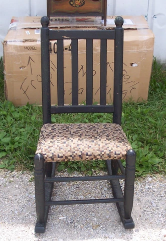 Rustic Black Rocker / Rocking Chair  (R111) Cover