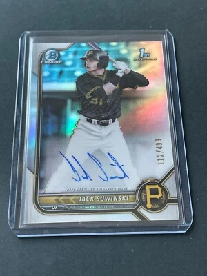 2022 1st Bowman Chrome JACK SUWINSKI ROOKIE RC AUTO Refractor /499 - Image 1 of 2