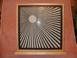 Handmade Art Sandblast Sunburst Lighted Display  Gift   Marble Curio   - Picture 1 of 12