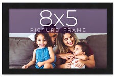 8x5 Frame Black Real Wood Picture Frame Width 0.75 inches | Interior Frame Depth