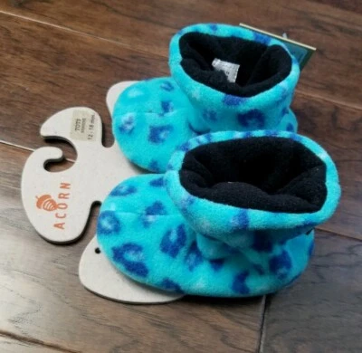 NUEVO CON Etiquetas Acogedor ACORN Niños Botín Zapatilla (Bebé/Niño Pequeño) Azul (12-18 Meses) Foto 1 de 4