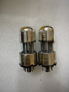 Sylvania 6SN7 6SN7W B65 Metal Base Black Plates Chrome Top NOS Tested Matched - Picture 1 of 7