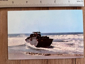 Vintage Postcard California Marines RARE Camp Pendleton Amphibian Truck DUKW - Picture 1 of 2