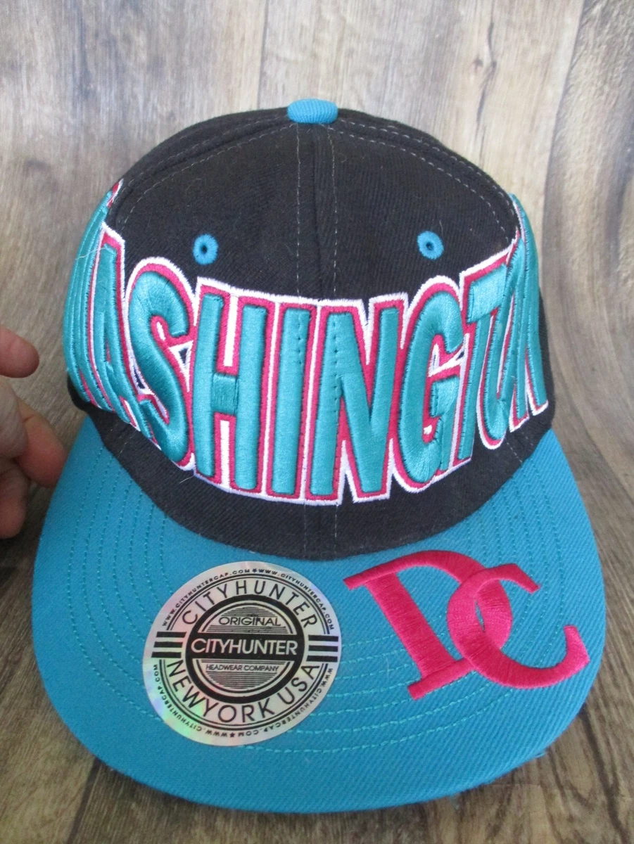 Casquette Snapback City Hunter Washington DC - Noir Et Vert Fluorescent - Neuve