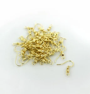 300 Gold Tone Earring Wires French Style Hooks 150 Pairs 19mm x 18mm - Z118 - Picture 1 of 3
