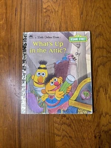 Little Golden Book Sesame Street Bert and Ernie WHAT”S UP IN THE ATTIC 1987 - Bild 1 von 6