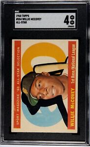 1960 Topps WILLIE McCOVEY ROOKIE All Star Giants #554 SGC 4 VG-EX Condition
