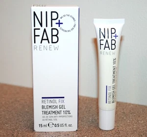 NIP + FAB RENEW Retinol Fix Blemish Gel Face Treatment 10% Full Size 0.5oz 15mL