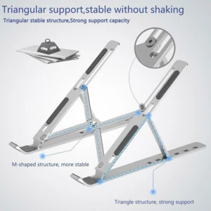 Verstellbar Faltbar Laptop Ständer Halterung Aluminium Notebook Stütze Halterung