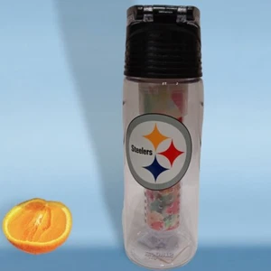 NFL Pittsburgh Steelers Water Bottle Flavor Infuser Clear 20 oz - Picture 1 of 2