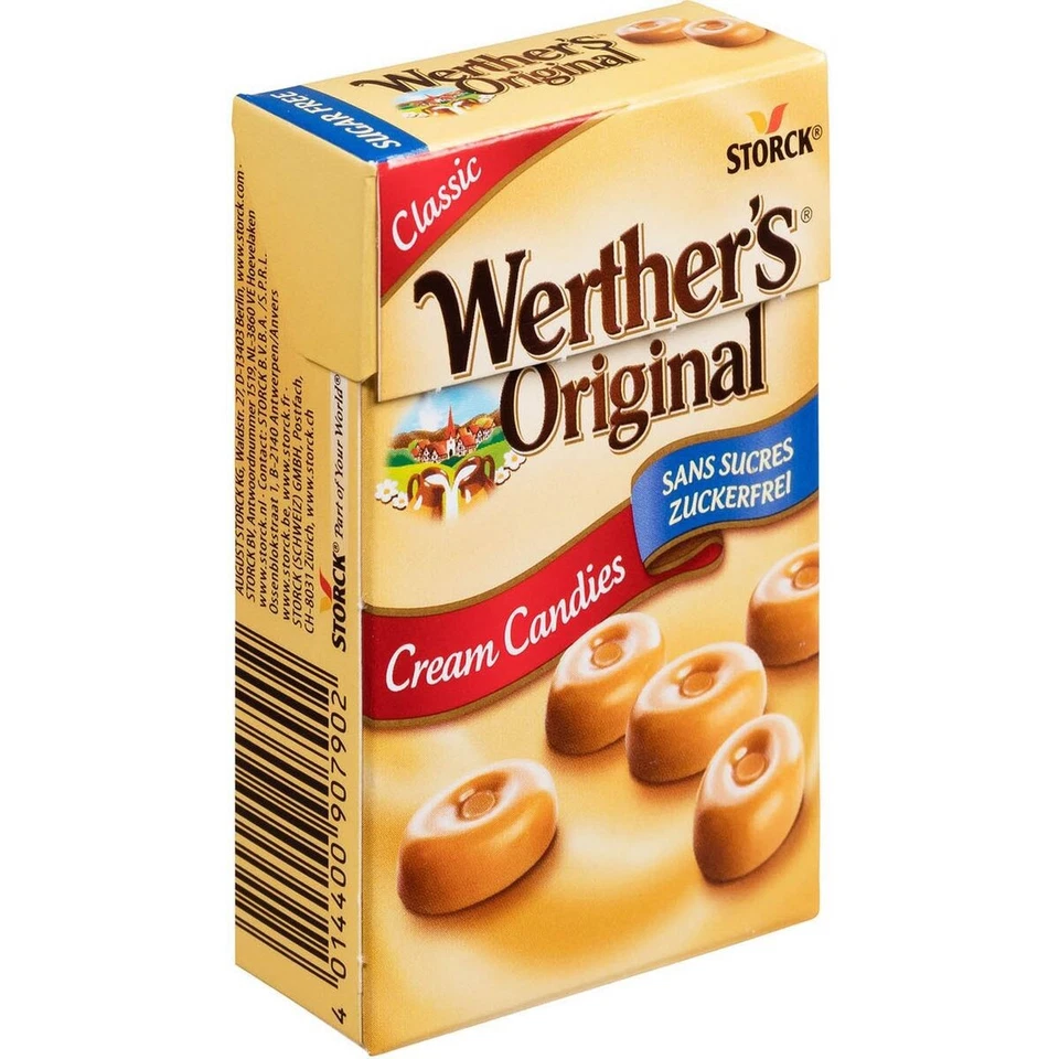 Lot de 8 boîtes de Werther'S Original - Sans Sucres Classique (42g x 8)