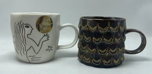 STARBUCKS ANNIVERSARY MERMAID MUG METALLIC SCALES 2015 2013 Lot Of 2 - Picture 1 of 11
