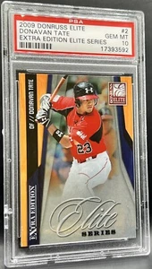 2009 Elite Ex Ed Donavan Tate Elite Series Rookie PSA 10 *Pop 2* Padres RC #2 - Picture 1 of 2