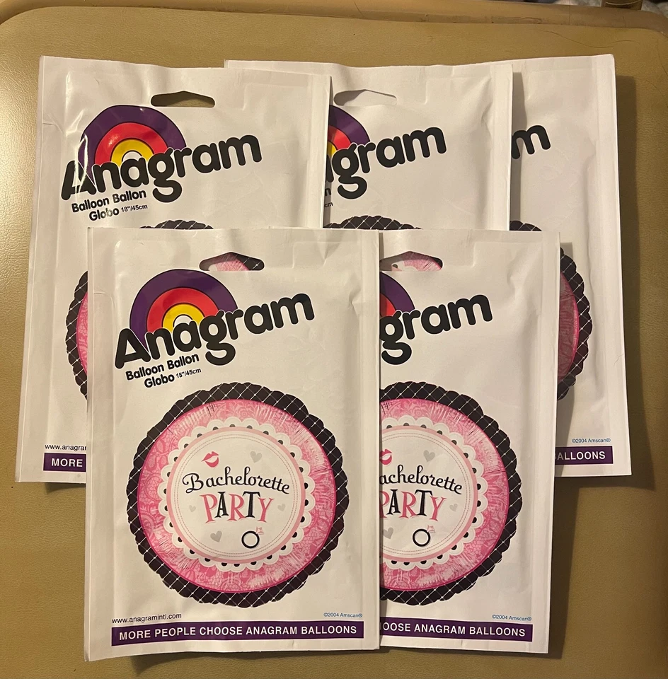 Set Of 5 Bachelorette Party 18'' Anagram Balloons Birthday Party Decorations - Image 1 of 1