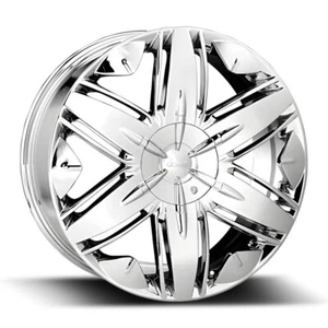 DOLCE REMAKE STYLE CHROME REMAKE - 20" 22"= FORGED ALLOY CHROME - Picture 1 of 2
