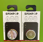 Spinpop Phone Holder Grip Kickstand Marble Texture Golden Mandale  Lot of 2 