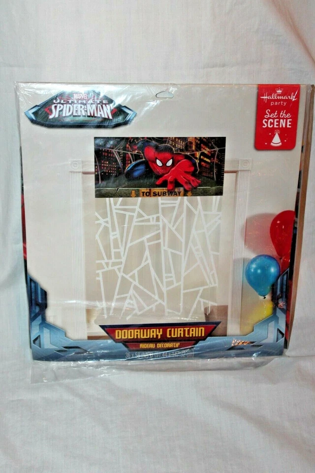 NEW IN PACKAGE  SPIDERMAN  BIRTHDAY DOORWAY CURTAIN   PARTY SUPPLIES - Image 1 of 1