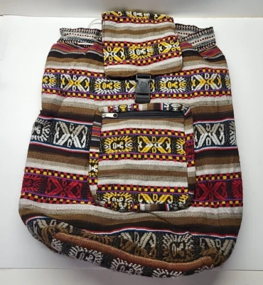 Cartera bohemia vintage cartera mochila colorida tonos tierra brillantes hippy boho e Foto 1 de 4