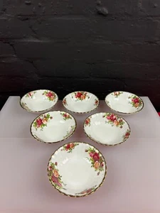 6 x Royal Albert Old Country Roses Fruit / Cereal Bowls 13.5 cm Wide Last Set - Picture 1 of 6