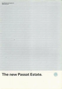 Volkswagen Passat Estate Specifications 1988-1989 UK Market Foldout Brochure - Picture 1 of 1