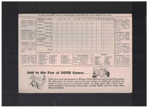 1942 Chicago Cubs Baseball Scorecard vs St. Louis Cardinals Game 2 - Picture 1 of 2