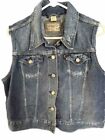 Levi Strauss XL Vest Women's Blue Denim With Collar & Pockets With Buttons