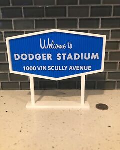 dodgers stadium vin scully 3d plastic Sign 9.5 X 8  Inch.